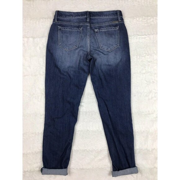 KanCan Womens Boyfriend Jeans Size 1 24 Ripped Distressed Destroyed Ankle Length - Picture 2 of 7